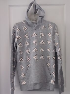 Adidas All Over Print Fleece Hoodie Men Casual